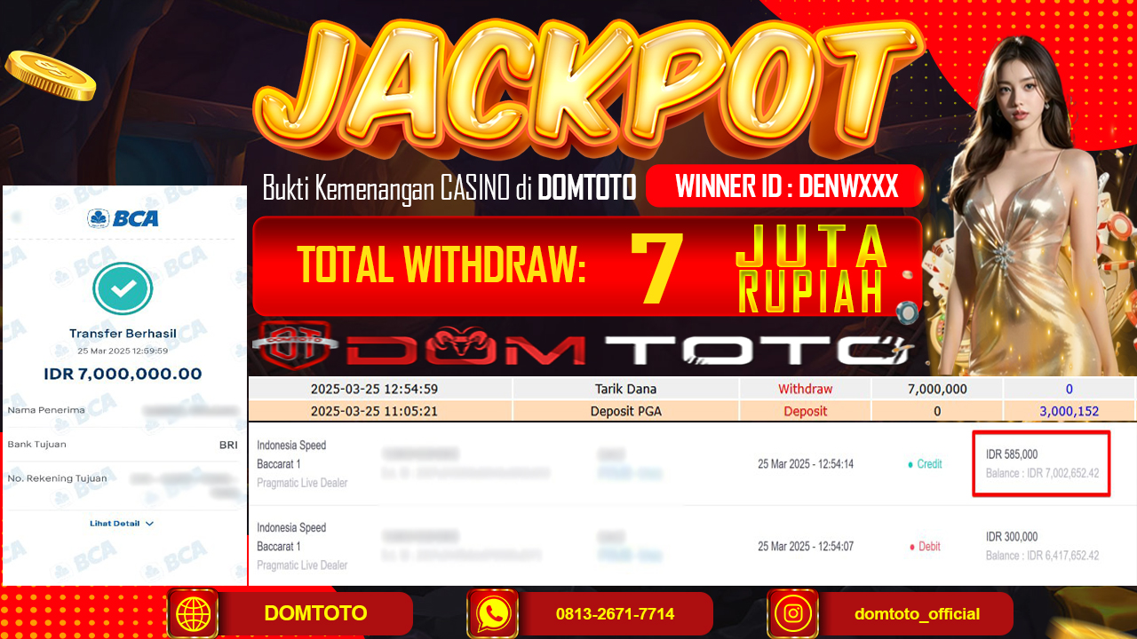 JACKPOT CASINO INDONESIA SPEED BACCARAT 1 25 MARET 2025